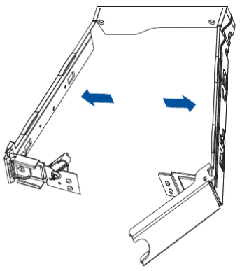 Pull both sides outwards to widen the tray.