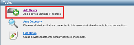 Add Device button