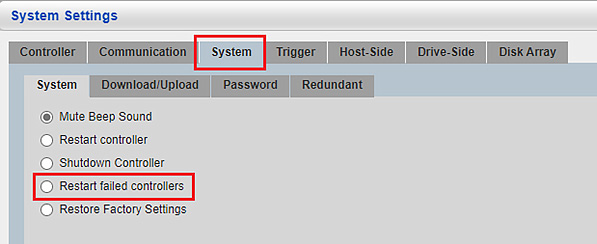 Restart Failed Controller