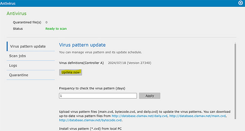 clicking Update Now