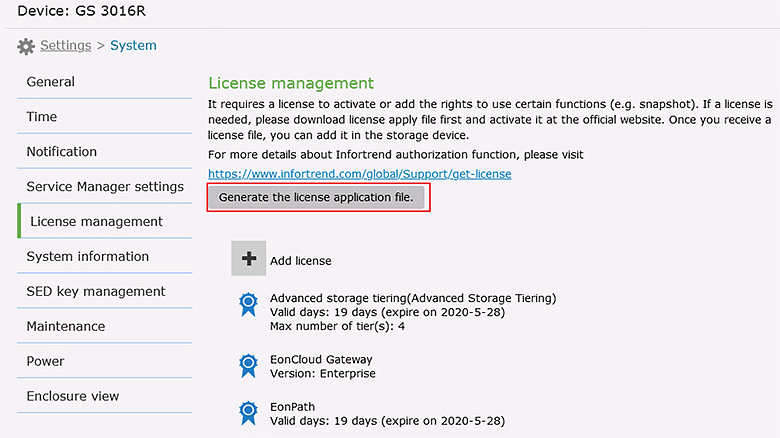 Generate License Application File