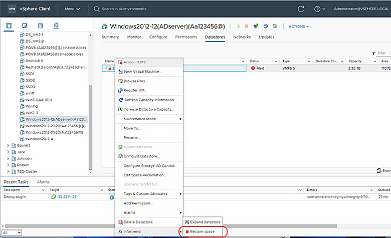 enabling the virtual machines to operate normally